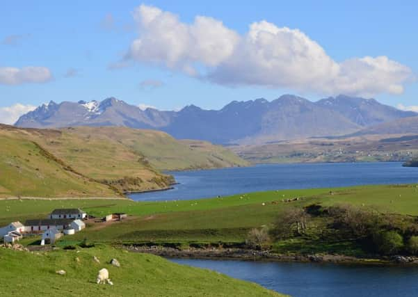 A panoramic view of the Cuillins on Skye showting at least six Munros from Sgurr nan Gillean on the left to Sgurr nan Banachdich  (Photo: Bob Crawford)