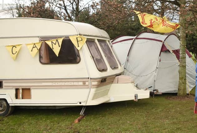 The indycamp that used to stand outside Holyrood