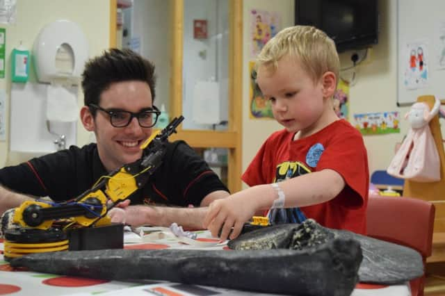 A visit from Our Dynamic Earth staff brings the fun for young patients in the Sick Kids