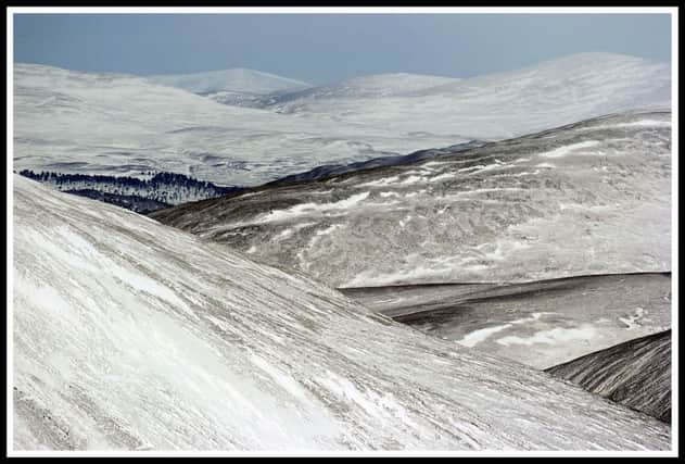 A view of the Cairngorms on the tourist route.