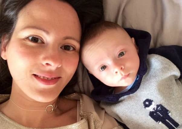 Sarra Hoy with her son Callum.