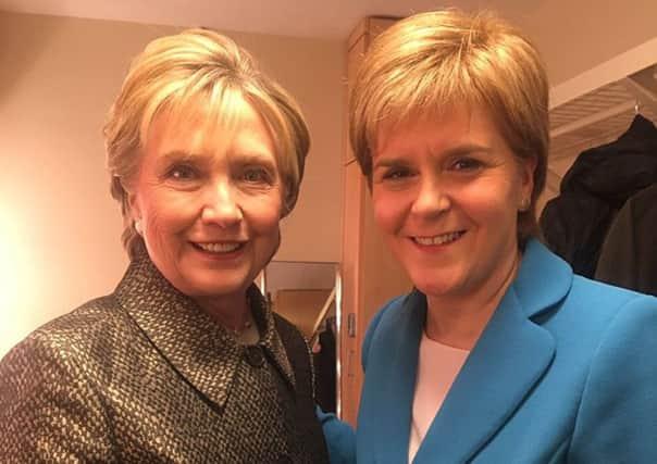 First Minister Nicola Sturgeon has met the former US Secretary of State Hillary Clinton in New York. Picture: Twitter