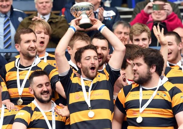 Portobello celebrate their win. Picture:  Gary Hutchison/SNS