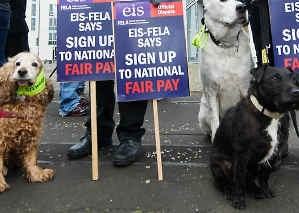 Lecturers will picket outside colleges today as strike action across Scotland begins.