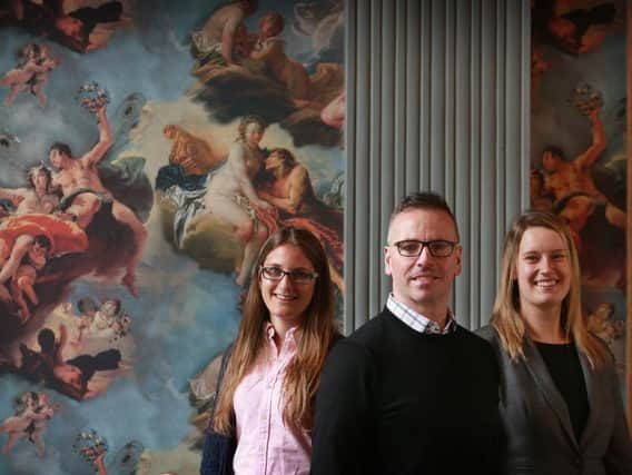 Left to right are Susanne Mitschke of MindMate, Steve Ewing of Informatics Ventures and Eleanore Irvine of Biogelx