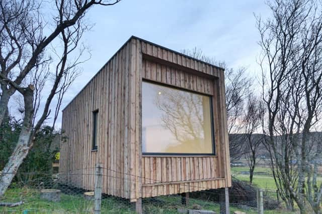 The new Lady Joan Macdonald Studio, built in the grounds of the cottage with "incredible" views across the Sound of Raasay. Picture: Wasps