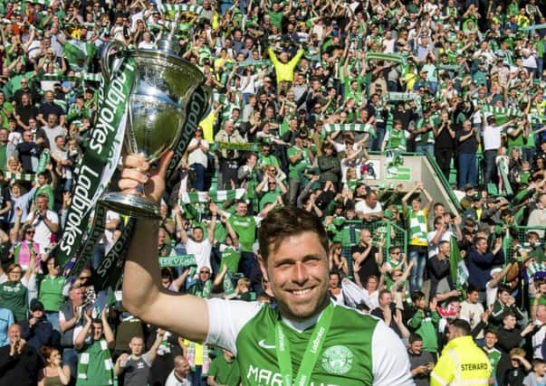 Grant Holt leaves the club with a Championship winning medal. Pic: SNS/Alan Harvey