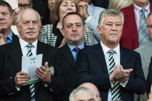 Dermot Desmond and Peter Lawwell. Picture: John Devlin