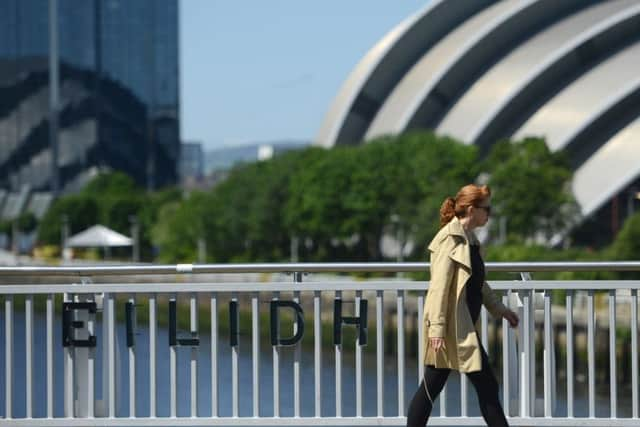 A tribute to Scottish victim Eilidh MacLeod on the Squinty Bridge. Picture: SWNS