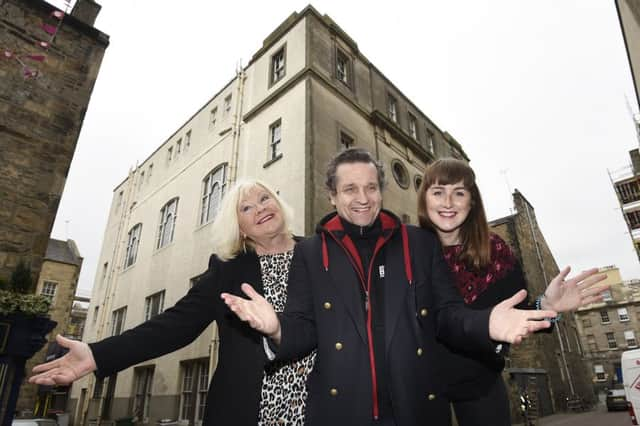 Fringe promoter Karen Koren pictured with daughter Katy and Peter Schaufuss. Picture: Greg Macvean.