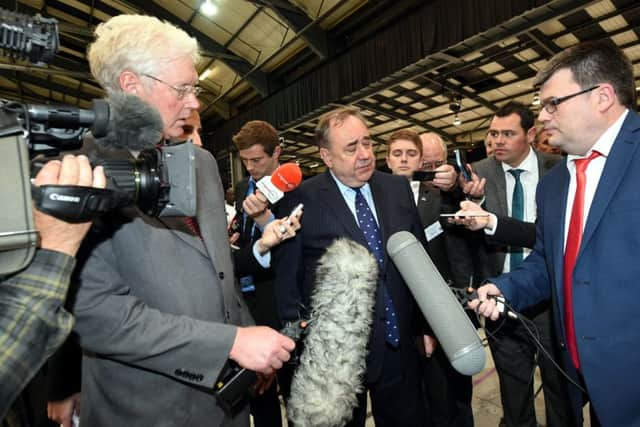 Former SNP leader Alex Salmond at the general election count for Gordon where he lost his seat in Westminster, Jun 9 2017. Picture: SWNS