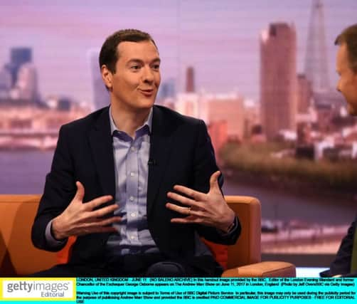 Former Chancellor of the Exchequer George Osborne appears on The Andrew Marr Show. Picture: Getty