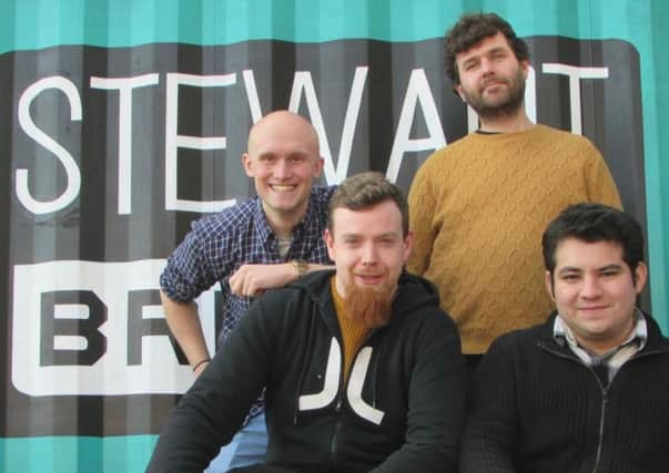 Clockwise from back left: Heriot-Watt students Patrick Smith, Phillip Sisson, Luis Hector Valdez and Mark Ritchie. Picture: Contributed