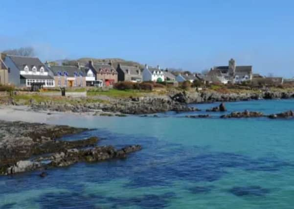 Marlene Gullon finally got to take the ferry to Iona. Picture: Robert Perry