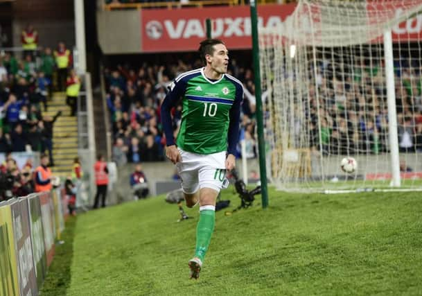 Kyle Lafferty signed a two-year deal with Hearts on Wednesday. Picture: Getty