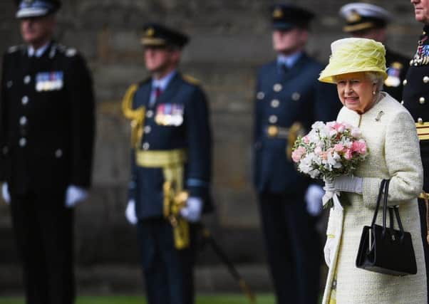 Queen Elizabeth II during the traditional Ceremony of the Keys at Holyroodhouse. Picture: Jeff J Mitchell/Getty Images