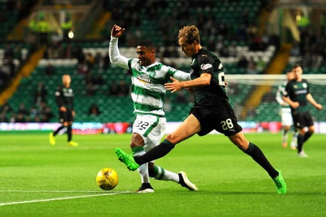 Saidy Janko, left, has exited Celtic Park. Picture: Walter Neilson/JP