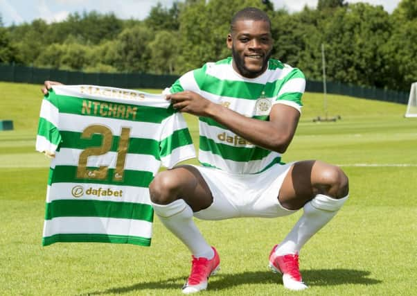 Celtics Olivier Ntcham  says his Â£4.5m price tag brings with it a challenge which he aims to live up to. Picture: SNS.