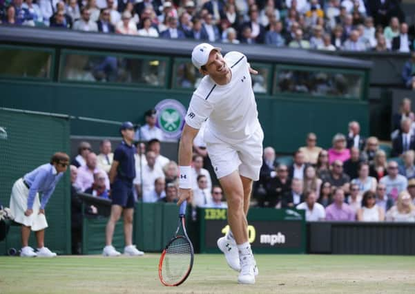 Andy Murray feels the pain of his hip injury during the defeat by Sam Querrey.  Picture: Daniel Leal-Olivas/AFP/Getty Images