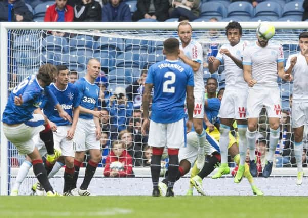 Rangers Niko Kranjcar nets with a curling free-kick. Picture: Jeff Holmes/PA Wire