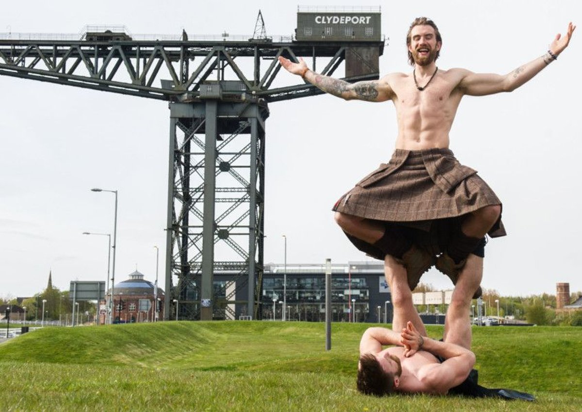 Kilted yoga star victim of homophobic hate campaign