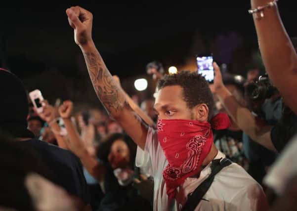 ST LOUIS, MO - SEPTEMBER 16:  Demonstrators protesting the acquittal of former St. Louis police officer Jason Stockley. Picture: Scott Olson/Getty Images