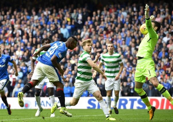 Craig Gordon keeps out Alfredo Morelos' second-half header. Picture: SNS