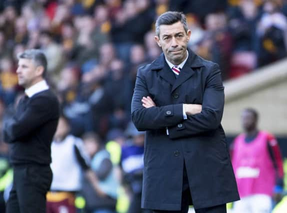 Pedro Caixinha saw his side defeated by Motherwell on Sunday. Picture: SNS