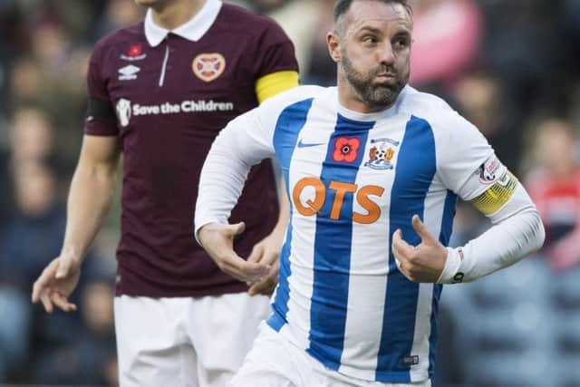 Kilmarnock's Kris Boyd celebrates his goal against Heart of MIdlothian. Picture: SNS/Craig Foy