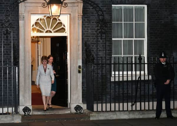 Scottish First Minister Nicola Sturgeon leaves 10 Downing Street after talks with Prime Minister Theresa May. Picture: Stefan Rousseau/PA Wire