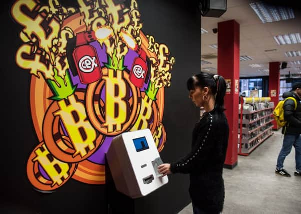 A bitcoin ATM in Glasgows Sauchiehall Street. Picture: John Devlin