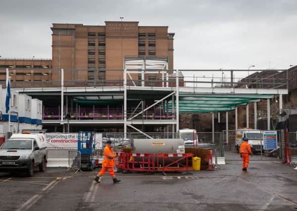 The frame of the building at Queen Street station, which is now under threat. Photograph: Robert Perry