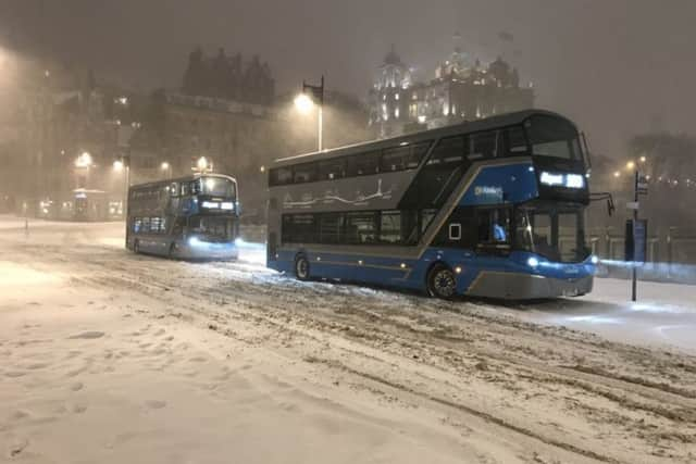 Airport buses on Edinburgh's Princes Street: Daniel Eunson/PA