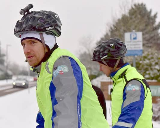 The Radio 1 DJ had to suspend his Ben Nevis ascent because of the conditions. Picture: Ed Smith/Comic Relief Ltd/PA Wire