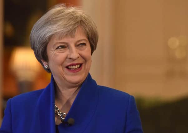 Prime Minister Theresa May being interviewed by Andrew Marr for the BBC. Picture; PA/BBC