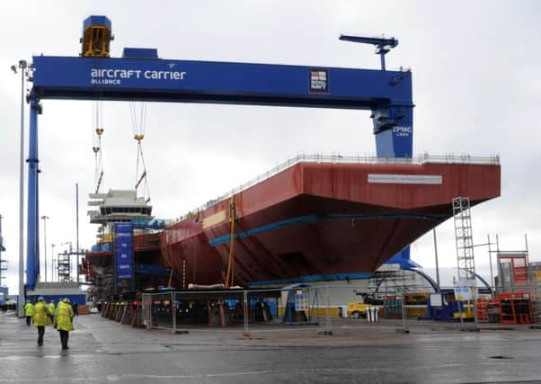 Rosyth Dockyard in Fife. Picture: Jane Barlow