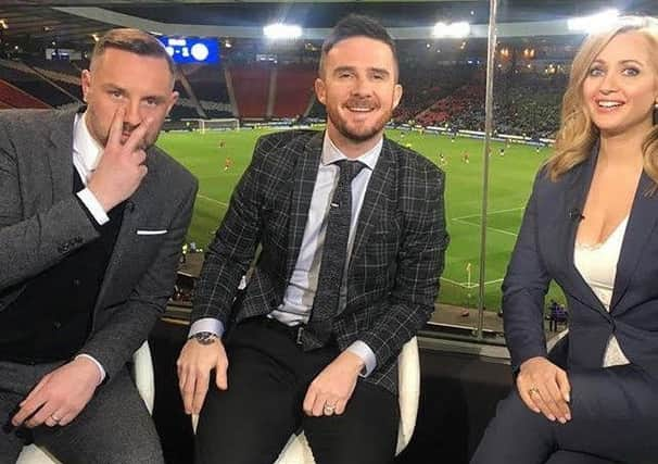 Kris Boyd, Barry Ferguson and Hayley McQueen. Picture: Kris Boyd/Instagram