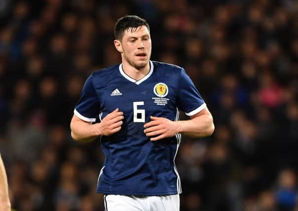 23/03/18 INTERNATIONAL FRIENDLY
 SCOTLAND v COSTA RICA 
 HAMPDEN PARK - GLASGOW 
 Scott McKenna in action for Scotland