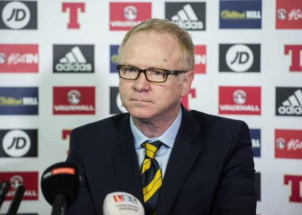 Scotland boss Alex McLeish. Picture: John Devlin