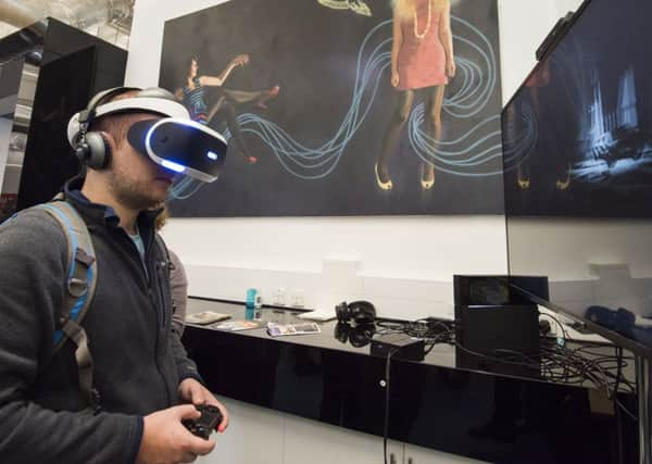 A prospective student visits Abertay during an open day at the Dundee university, which is ranked as a world-leader for video game design. Picture: Alan Richardson