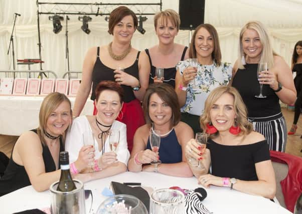 Enjoying refreshments at Mansfield Park are front left, Lynn Young, Julie Hodgins Kendra Grant, Rachel Thomson, back: Sam Culley, Jayne Douglas, Maggie Kirkpatrick and Dawn Renwick.