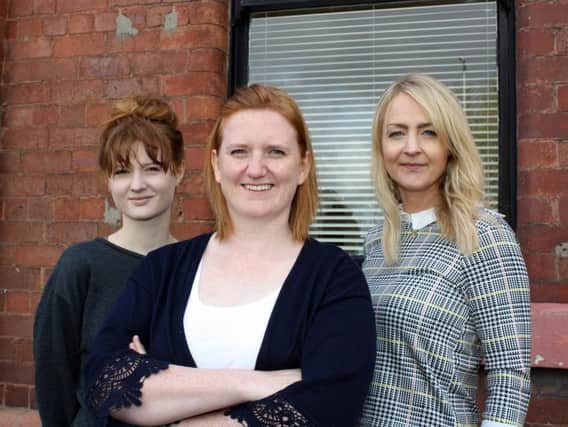 Pictured from left are Eleanor Mackay, who joins as social media manager, PR consultant Anna Gunn, and Anne Brown who arrives as company accountant. Picture: Contributed.