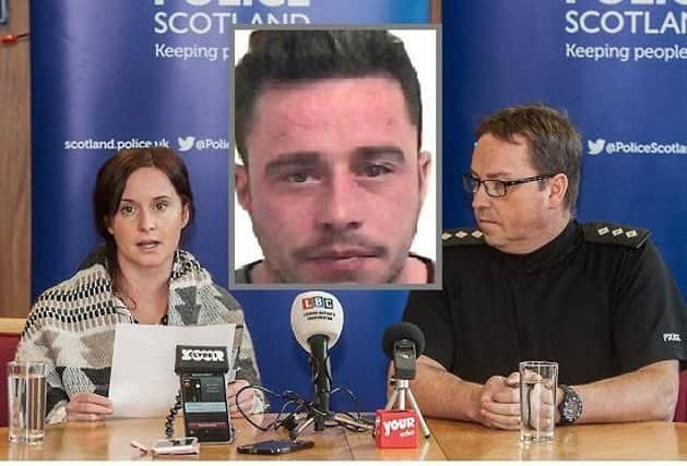 Sammy went missing in 2016. Pictured: His sister Anne and Chief Inspector Brian Shaw