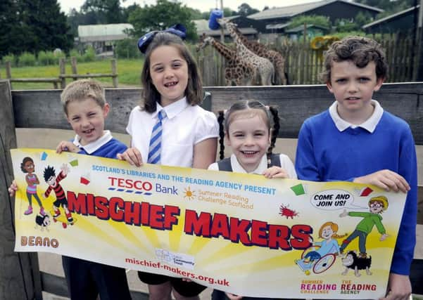 Denny Primary pupils (left to right) Samuel Johnson, Morven Thomson, Abigail Carter and Arran Mackenzie