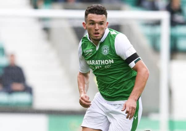 Hibs midfielder John McGinn in action. Picture: Ian Rutherford