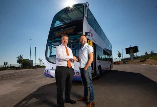 L to R: First Scotland's Andrew Jarvis and MadeBrave's Andrew Dobbie. Picture: Peter Pelosi