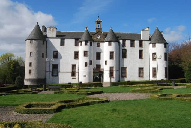 Dudhope Castle, an extended late medieval tower house located on the southern face of Dundee Law