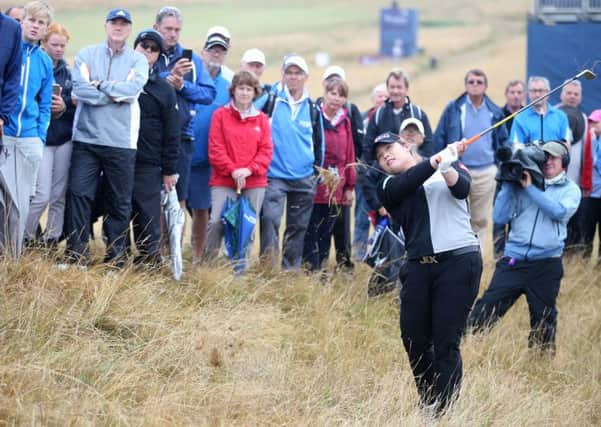 Thailand's Ariya Jutanugarn on the 18th at the 2018 Ladies Scottish Open at Gullane. Pic: Jane Barlow/PA Wire