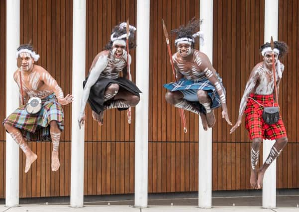 Aboriginal dance sensations Djuki Mala, from Elcho Island in North East Arnhem Land, return to the Assembly George Square Theatre for the entire month of August (Picture: Ian Georgeson)