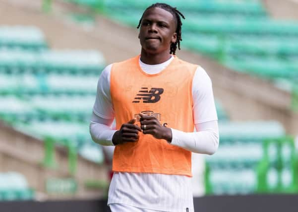 04/08/18 LADBROKES PREMIERSHIP
 CELTIC v LIVINGSTON (3-1)
 CELTIC PARK - GLASGOW 
 Celtic's Dedryck Boyata warms up on the pitch after the match